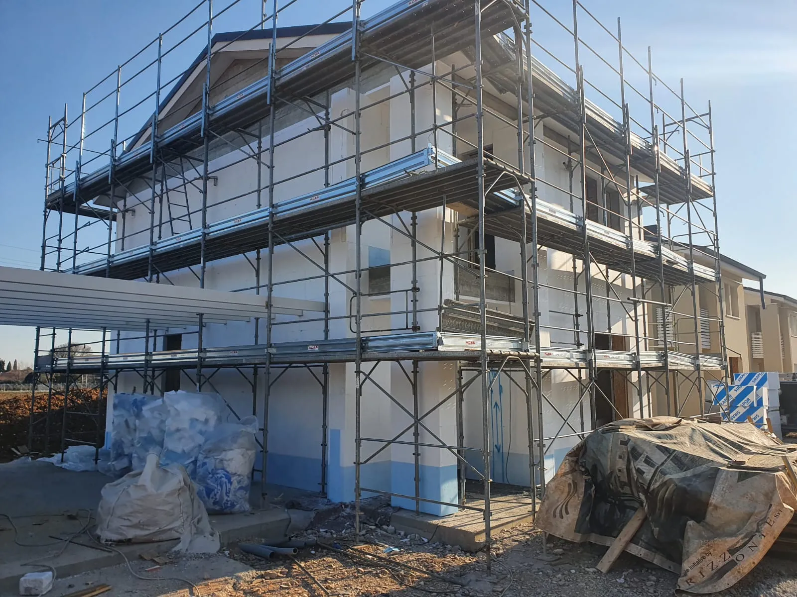 Cappotto termico su edificio abitativo